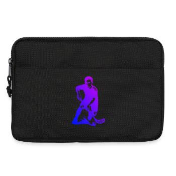 Floorball Fans aufgepasst schlichtes Statement - Laptoptasche 13" - Schwarz - Vorne