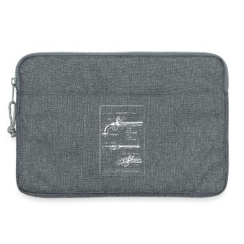 Plan de brevet de pistolet vintage - Sacoche pour ordinateur portable 13 pouces - gris chiné - Devant