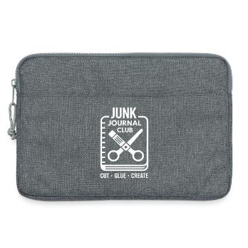 Crée de la colle coupée du Junk Journal Club - Sacoche pour ordinateur portable 13 pouces - gris chiné - Devant