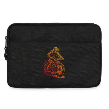 Clear mountain bike motif for every day - Laptop bag 13" - black - Front
