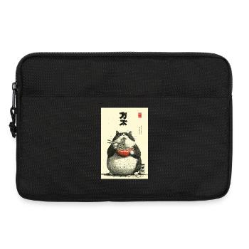 Chonky Cat Ramen Ukiyo-e - Laptoptasche 13" - Schwarz - Vorne