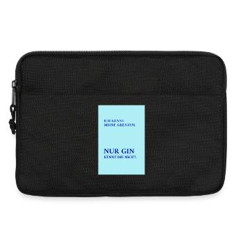 Seul le gin connaît mes limites – drôle de phrase - Sacoche pour ordinateur portable 13 pouces - noir - Devant