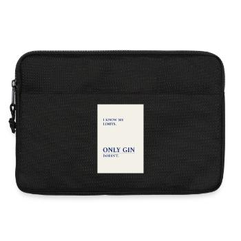 Gin Has No Limits – Minimal Typography Poster - Laptop bag 13" - black - Front