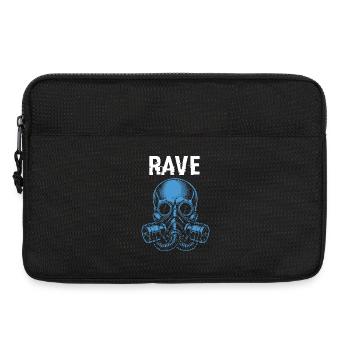 Masque à gaz Rave Skull - Sacoche pour ordinateur portable 13 pouces - noir - Devant
