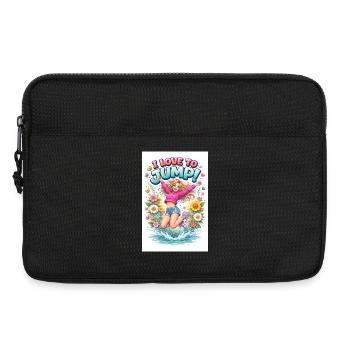 Ich liebe es, florale Freude zu springen - Laptoptasche 13" - Schwarz - Vorne