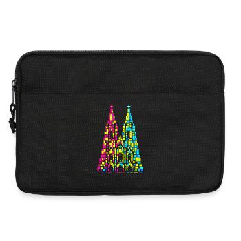 Cathédrale de Cologne, Carnaval, Carnaval, Confettis - Sacoche pour ordinateur portable 13 pouces - noir - Devant