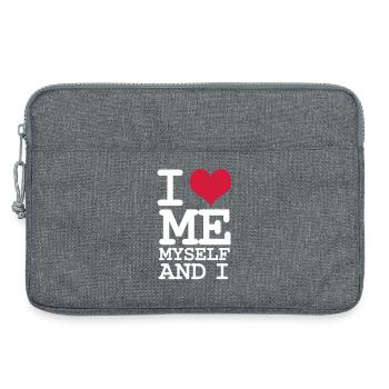 Ich liebe mich selbst und ich - Humor - Weiß - Laptoptasche 13" - Grau meliert - Vorne