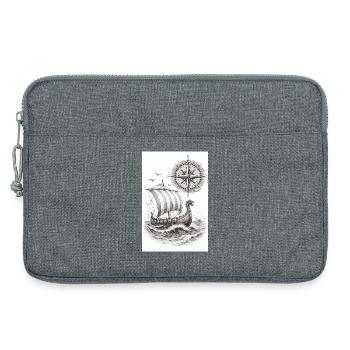 Compass Viking Segelschiff - Laptoptasche 13" - Grau meliert - Vorne