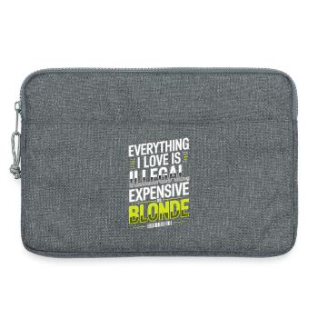 Everything I Love Illegal Expensive Blonde Männer - Laptoptasche 13" - Grau meliert - Vorne