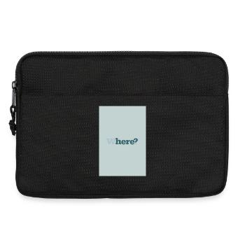 Where? – Modern Minimal Poster - Laptop bag 13" - black - Front