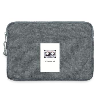 Pas de replay. À l’instant. – Conception rétro de cassette - Sacoche pour ordinateur portable 13 pouces - gris chiné - Devant