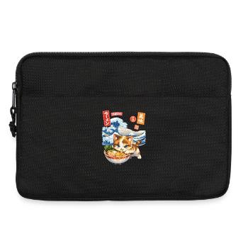 Kawaii Cats Ramen Nouilles Japon Rétro - Sacoche pour ordinateur portable 13 pouces - noir - Devant
