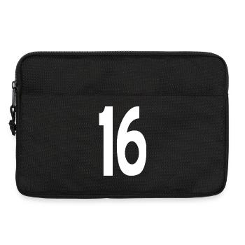 16 Sechzehn - Laptoptasche 13" - Schwarz - Vorne