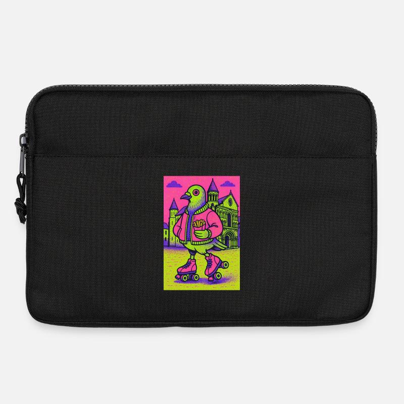 Neon_Pigeon_Roller-skater_2 - Laptop bag 13" - black