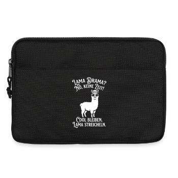 Lama Drama: Keine Zeit, Cool Bleiben - Laptoptasche 13" - Schwarz - Vorne