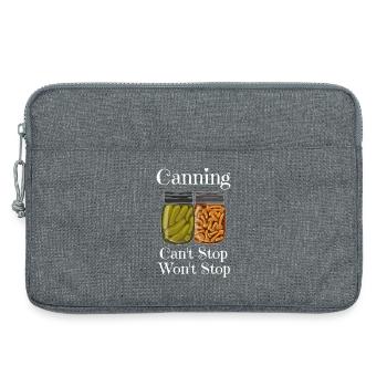 Drôle de mise en conserve qui ne peut pas s’arrêter ne veut pas s’arrêter - Sacoche pour ordinateur portable 13 pouces - gris chiné - Devant