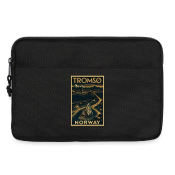 Tromsø Norwegen – Retro Reiseposter Art Deco - Laptoptasche 13" - Schwarz - Vorne