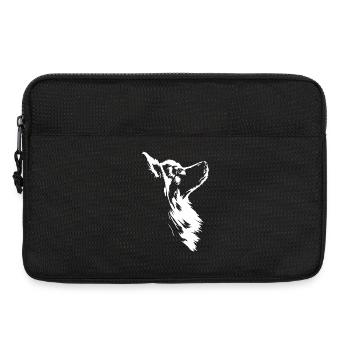 Silhouette du chien esquimau américain Hunde Hund Wilsigns - Sacoche pour ordinateur portable 13 pouces - noir - Devant