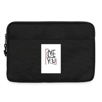 Liebe Dich Geometrischer Rahmen - Laptoptasche 13" - Schwarz - Vorne