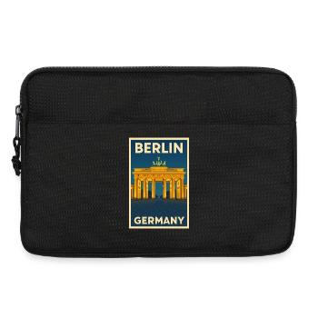 Berlin Germany – Brandenburger Tor Retro Poster - Laptoptasche 13" - Schwarz - Vorne