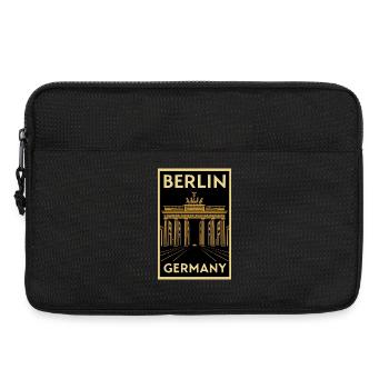 Berlin – Brandenburger Tor Art-Deko Poster - Laptoptasche 13" - Schwarz - Vorne