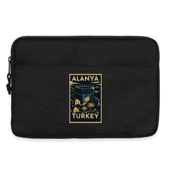 Alanya Türkei – Vintage Reiseplakat Linocut - Laptoptasche 13" - Schwarz - Vorne