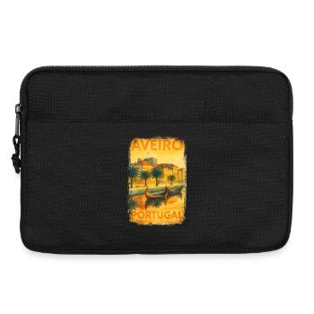 Aveiro Portugal – Watercolor Poster Moliceiros - Laptop bag 13" - black - Front