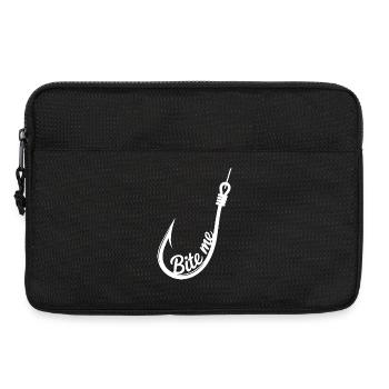Bite Me Fishing Hook Emblem - Laptop bag 13" - black - Front