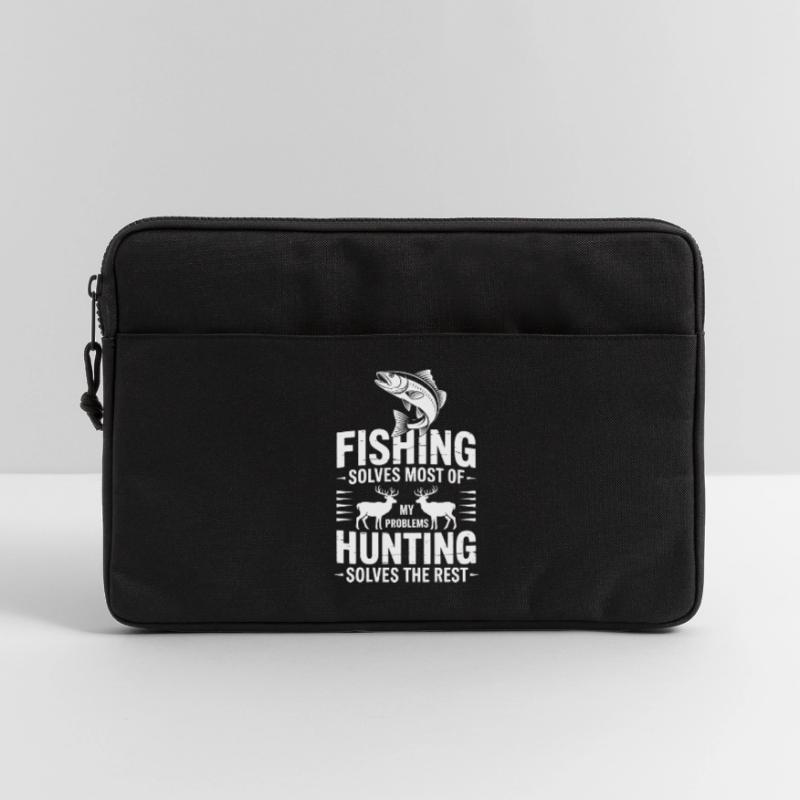Fishing Solves Most Problems Laptop bag 13"
