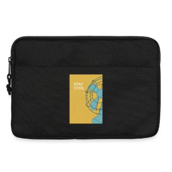 Stay Cool – Modernes Ventilator Poster - Laptoptasche 13" - Schwarz - Vorne