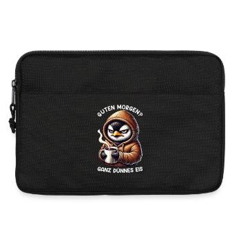 Guten Morgen Ganz Dünnes Eis Pinguin Schlafmützen - Laptop bag 13" - black - Front