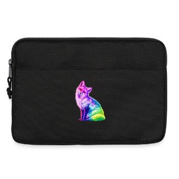 Regenbogenfuchs Farbkunst - Laptoptasche 13" - Schwarz - Vorne