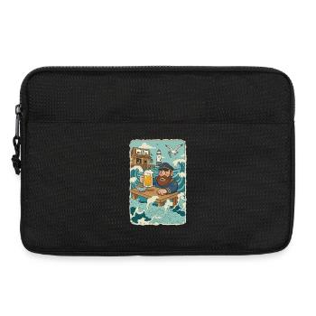Dernier pub de la mer du Nord - Sacoche pour ordinateur portable 13 pouces - noir - Devant