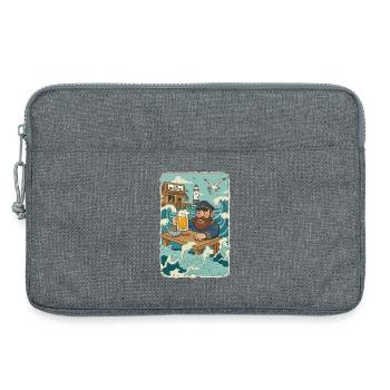Dernier pub de la mer du Nord - Sacoche pour ordinateur portable 13 pouces - gris chiné - Devant