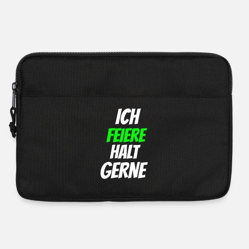 Ich feiere halt gerne Neon - Laptoptasche 13" - Schwarz