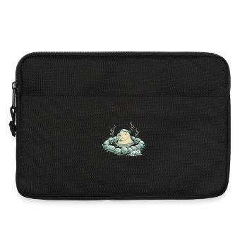 Capybara dans le bain de source - Sacoche pour ordinateur portable 13 pouces - noir - Devant