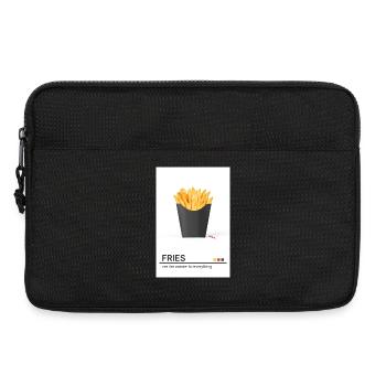 Fries Are The Answer – Modern Food Statement - Laptop bag 13" - black - Front