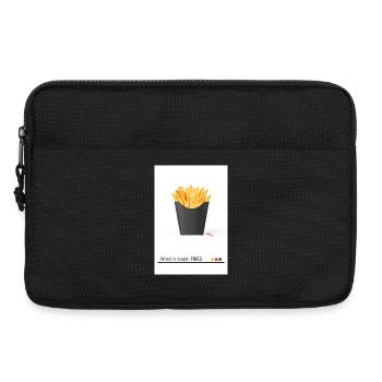 Fries Are The Answer To Everything - Laptop bag 13" - black - Front