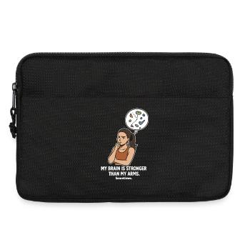 Bouldern wie Schach – Kopf schlägt Kraft - Laptoptasche 13" - Schwarz - Vorne