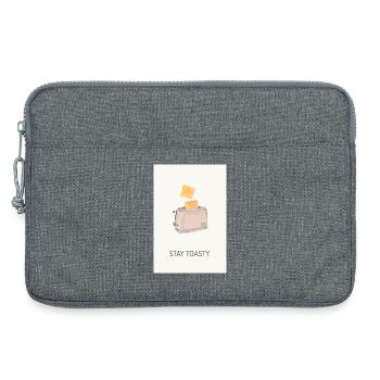 Restez au chaud – drôle de discours de cuisine - Sacoche pour ordinateur portable 13 pouces - gris chiné - Devant