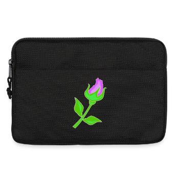 Rose in a purple shade - Laptop bag 13" - black - Front