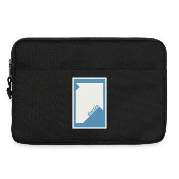 Direction Poster Blue – Modern Minimal - Laptop bag 13" - black - Front
