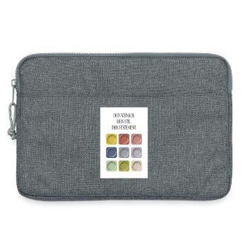 Dein Wunsch Dein Stil Dein Statement - Laptoptasche 13" - Grau meliert - Vorne