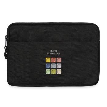La vie, c’est de l’art - Sacoche pour ordinateur portable 13 pouces - noir - Devant