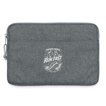 Train Hard Run Fast – Power Running Design - Laptop bag 13" - heather grey - Front