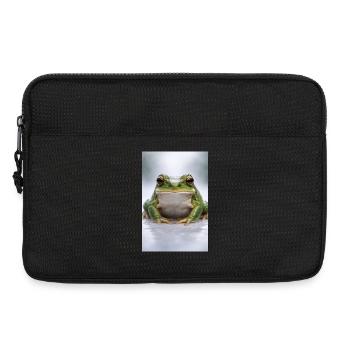 Green frog in focus - Laptop bag 13" - black - Front