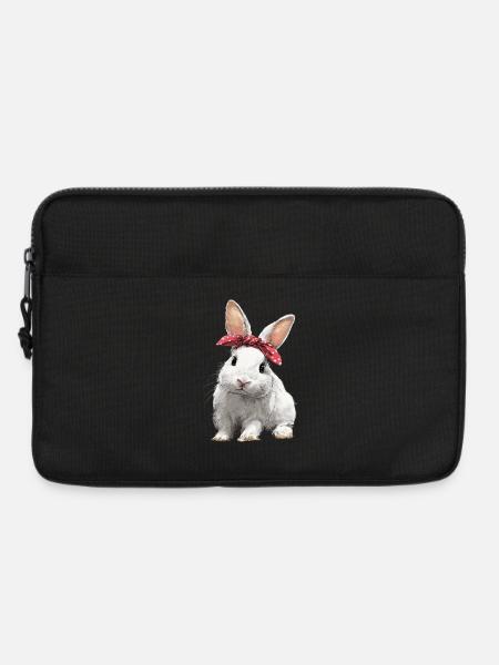 Hase Kaninchen Schleife - Laptoptasche 13" - Schwarz
