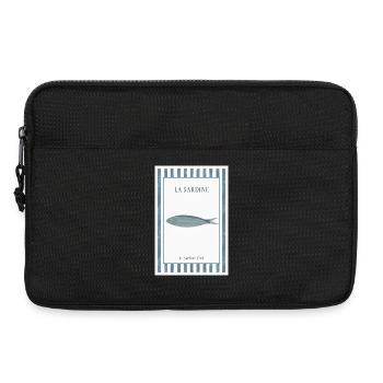 La Sardine Club Vintage Fish Poster Style - Laptop bag 13" - black - Front