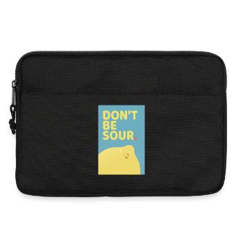 Don’t Be Sour Funny Lemon Poster Design - Laptop bag 13" - black - Front