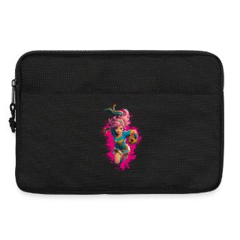 Football Girl Anime - Sacoche pour ordinateur portable 13 pouces - noir - Devant